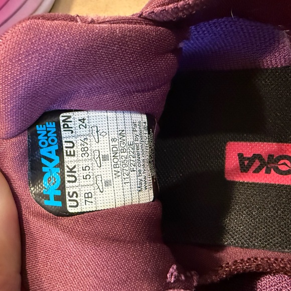 Hoka Purple Pink Athletic Shoes with Cushioned Midsoles - Picture 4 of 5